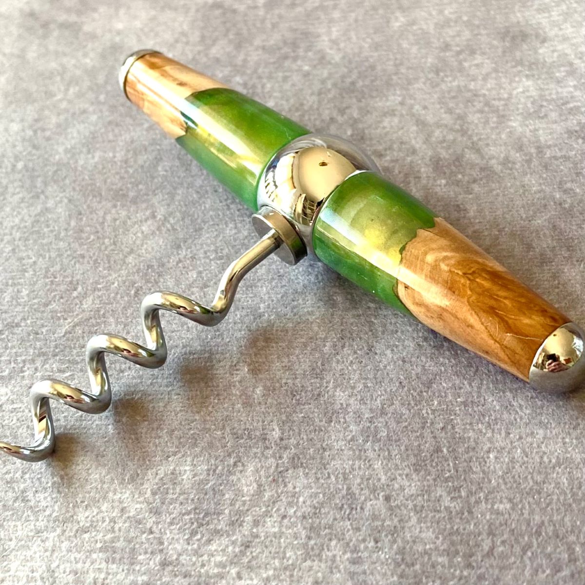 Handmade Mallee Burr and Resin Corkscrew