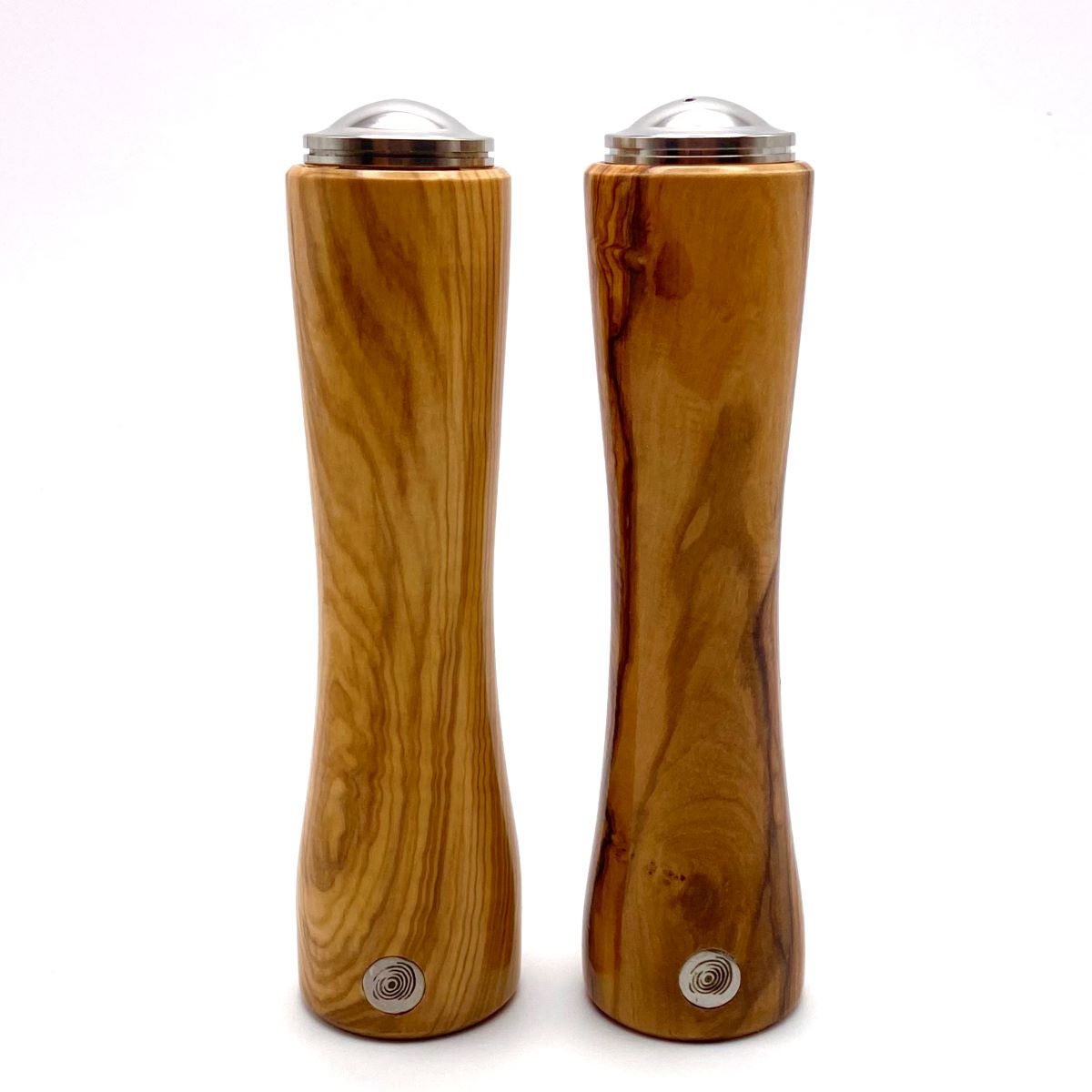 Hand Turned Mediterranean Olive Salt and Pepper Shaker Set