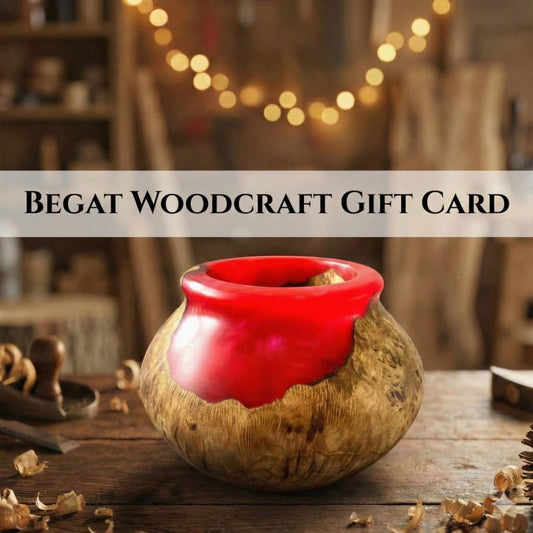 Begat Woodcraft digital gift card for handcrafted wooden chopping boards and handmade wooden gifts