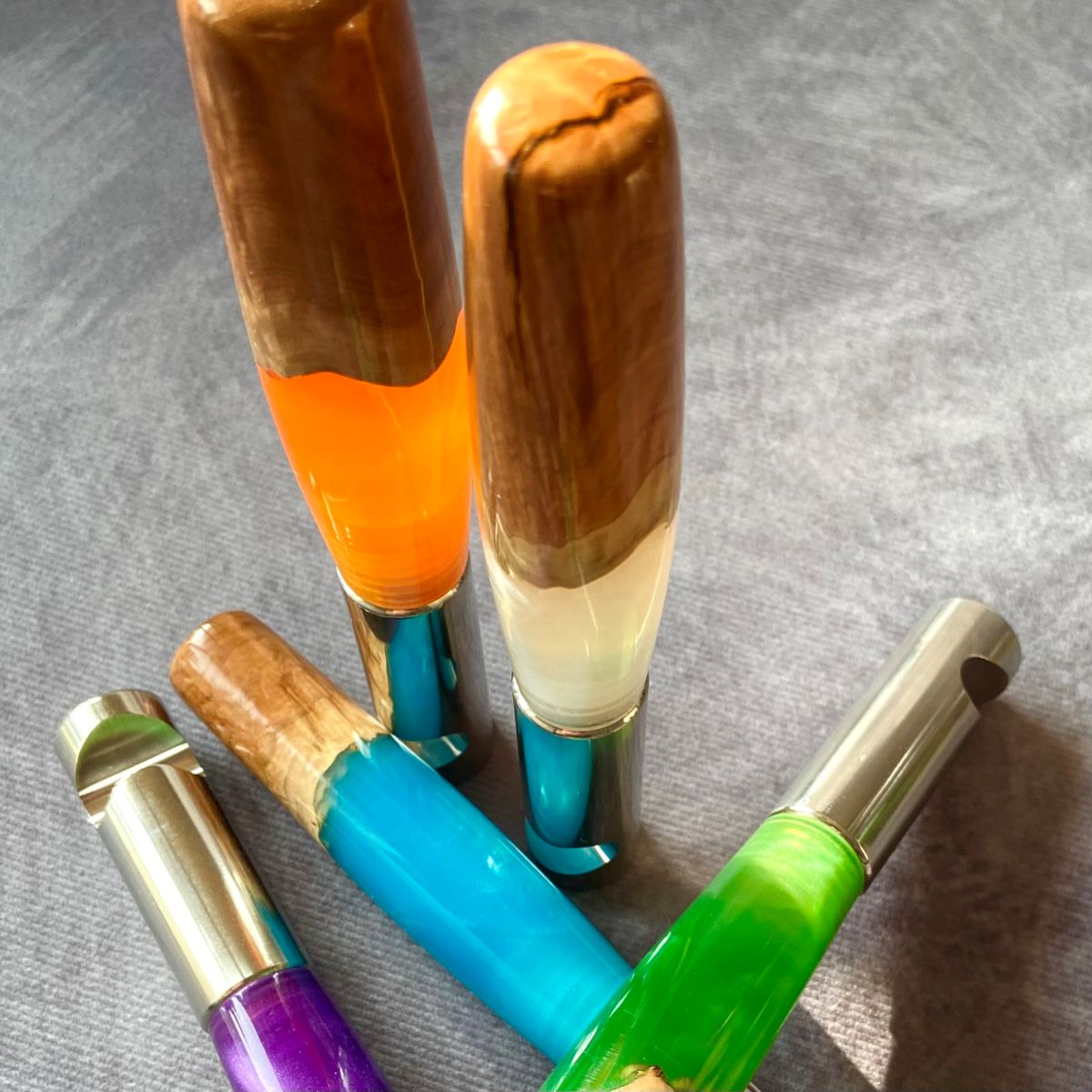 Mallee burr and resin bottle opener group picture