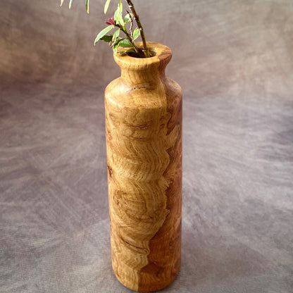 Oak burr bud vase