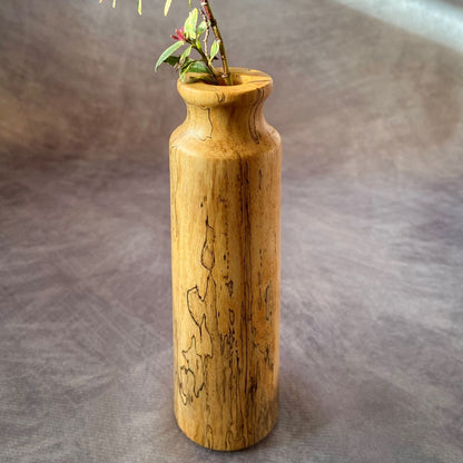 Spalted tamarind bud vase