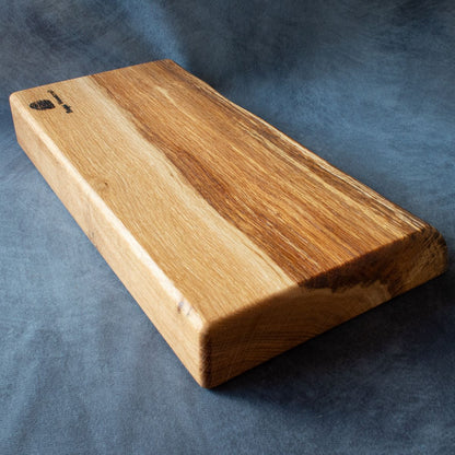 English oak cocktail board corner view