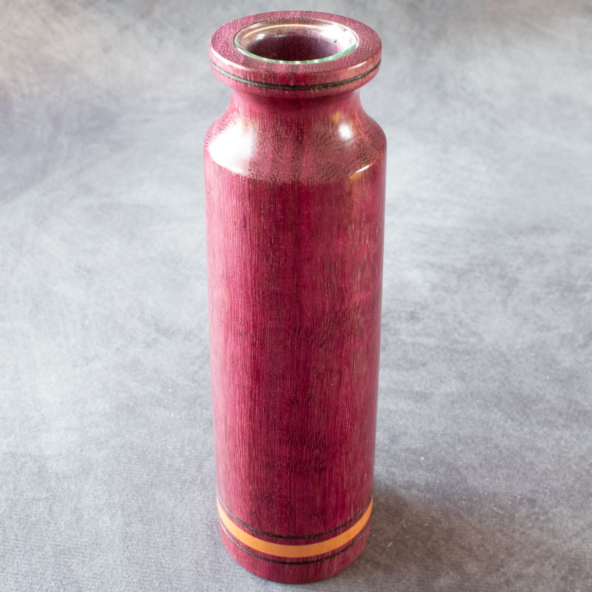 Purpleheart bud vase front view