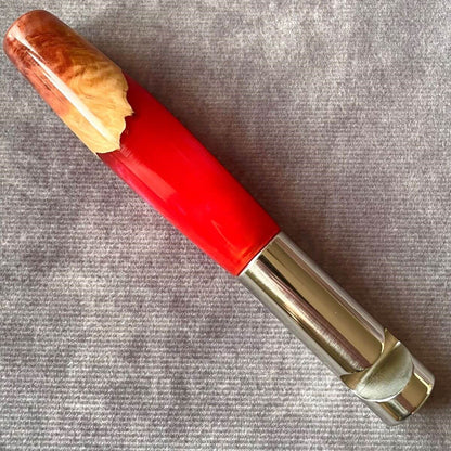 handmade red resin and burr wood bottle opener artisan gifts uk