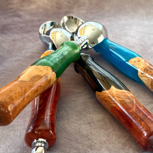 Mallee burr and resin ice cream scoop group picture