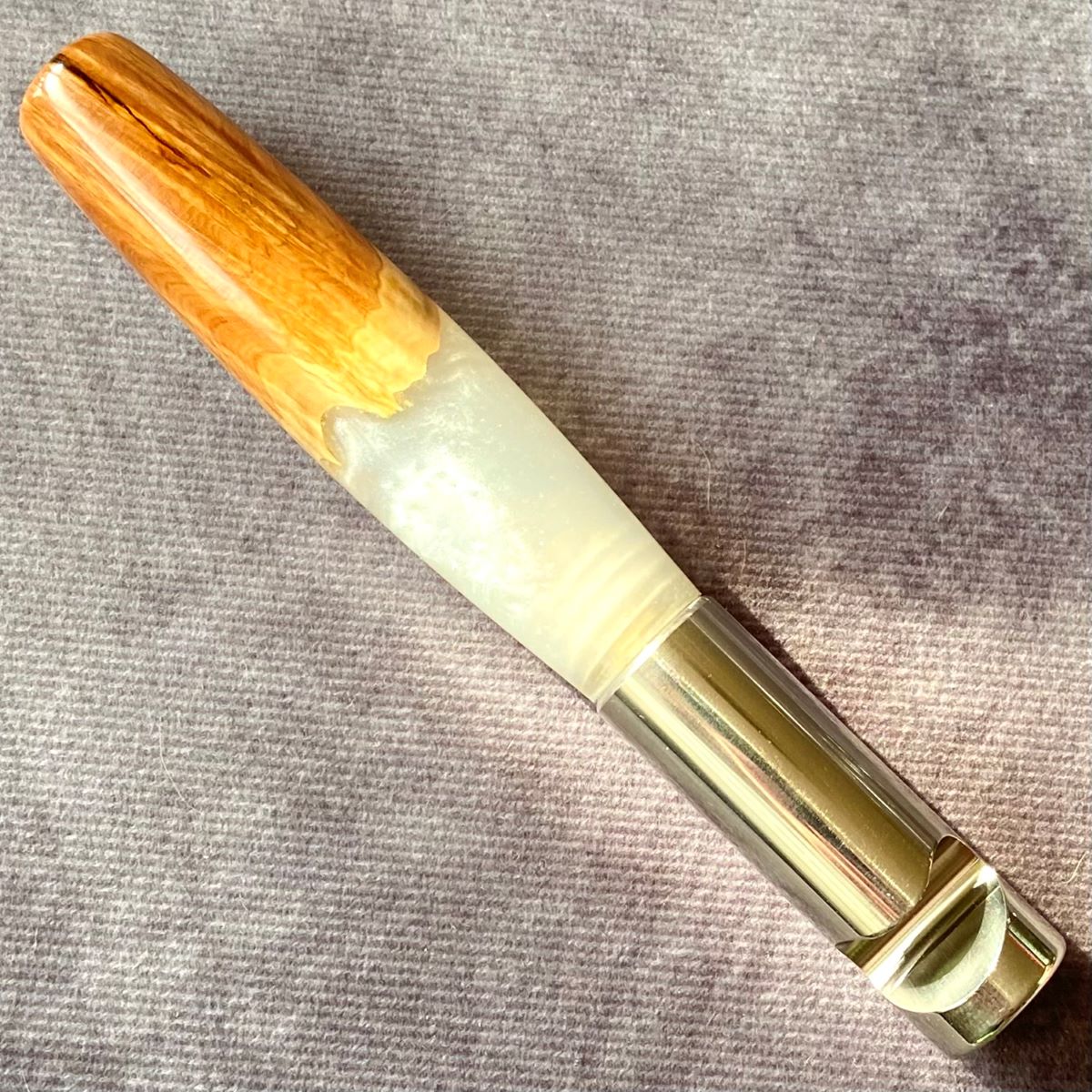 Mallee burr and white resin bottle opener 