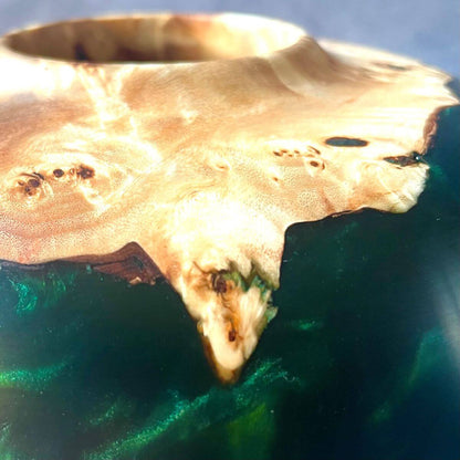 Close up detail of natural grain on wooden sculpture uk.