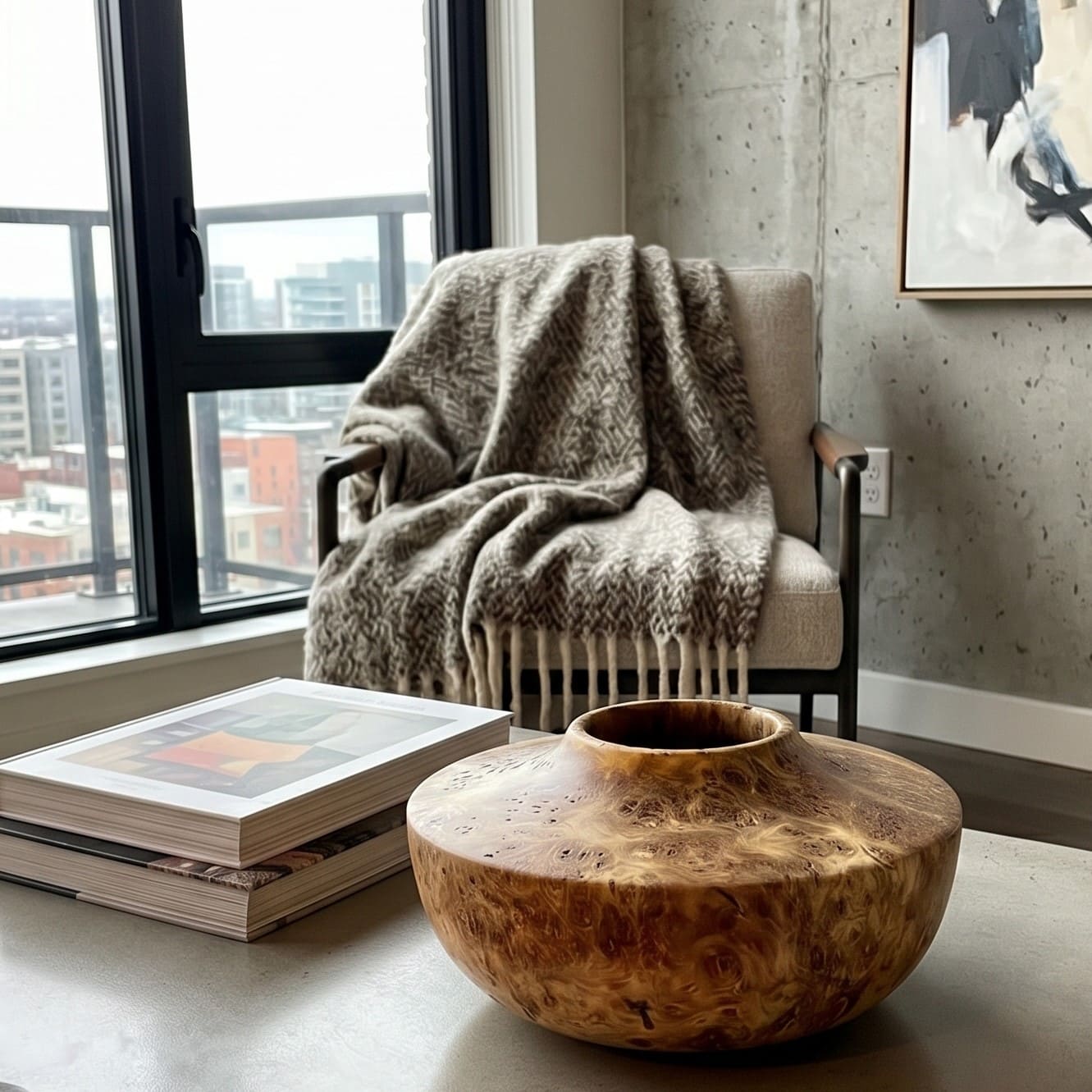 Mappa Burr Hollow Form with Natural Grain Detailing | Art Vessels