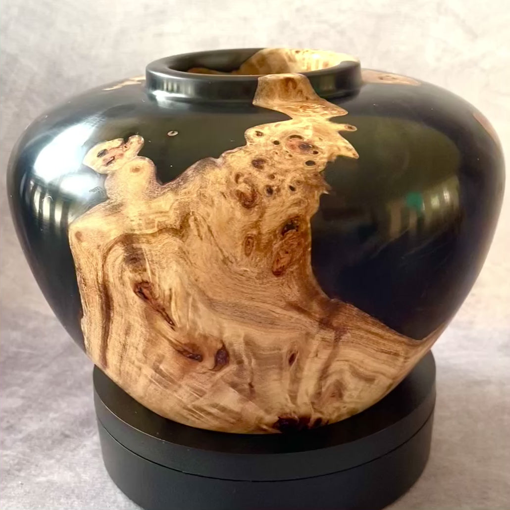 Black hollow form with mappa burr video